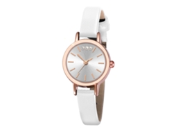 Relógio de Pulso Casal Feminino Masculino de Quartzo Pulseira Pu Estilo Elegante Branco