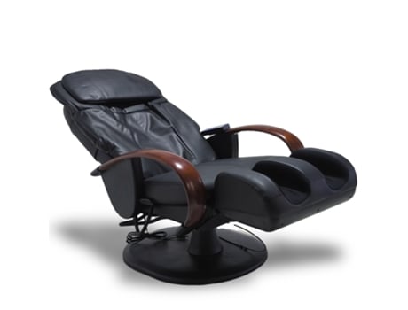 Poltrona de Massagem de Relaxamento Y-005 em Couro Ecológico Preto 4 Zonas Independentes MUEBLES STOCK