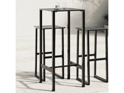 Vidaxl Mesa De Bar 50x50x110 Cm Aço Revestido A Pó Preto