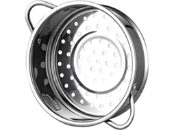 Cesto Vapor Aco Inox 304 com Alcas Resistentes Calor, Legumes, Diametro 20cm ZYBLSSBB