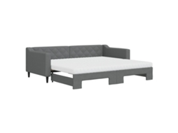 Sofá cama MAISON EXCLUSIVE Gavetão e Colchões 90x200cm Tecido Cinzento escuro