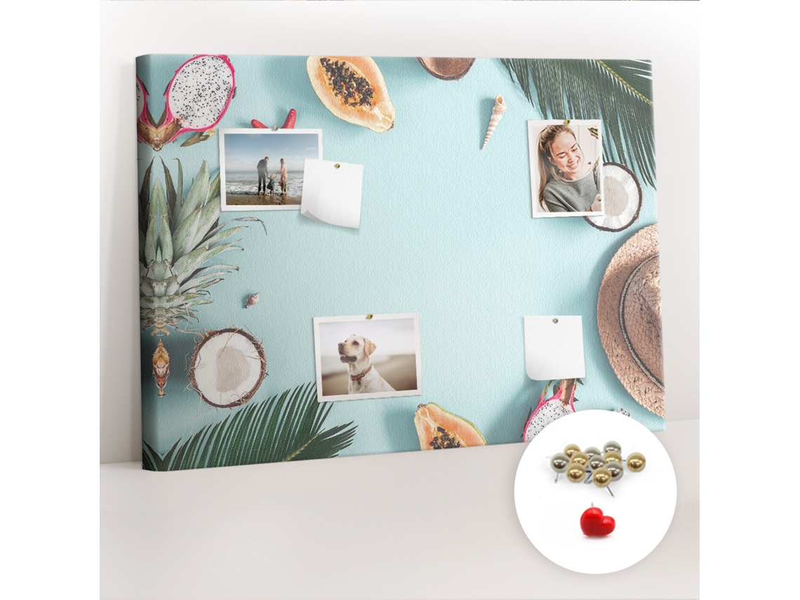 Quadro De Cortiça Com Impressão Composição De Verão Para A Sala De Estar Espelharte (70x100 Cm)