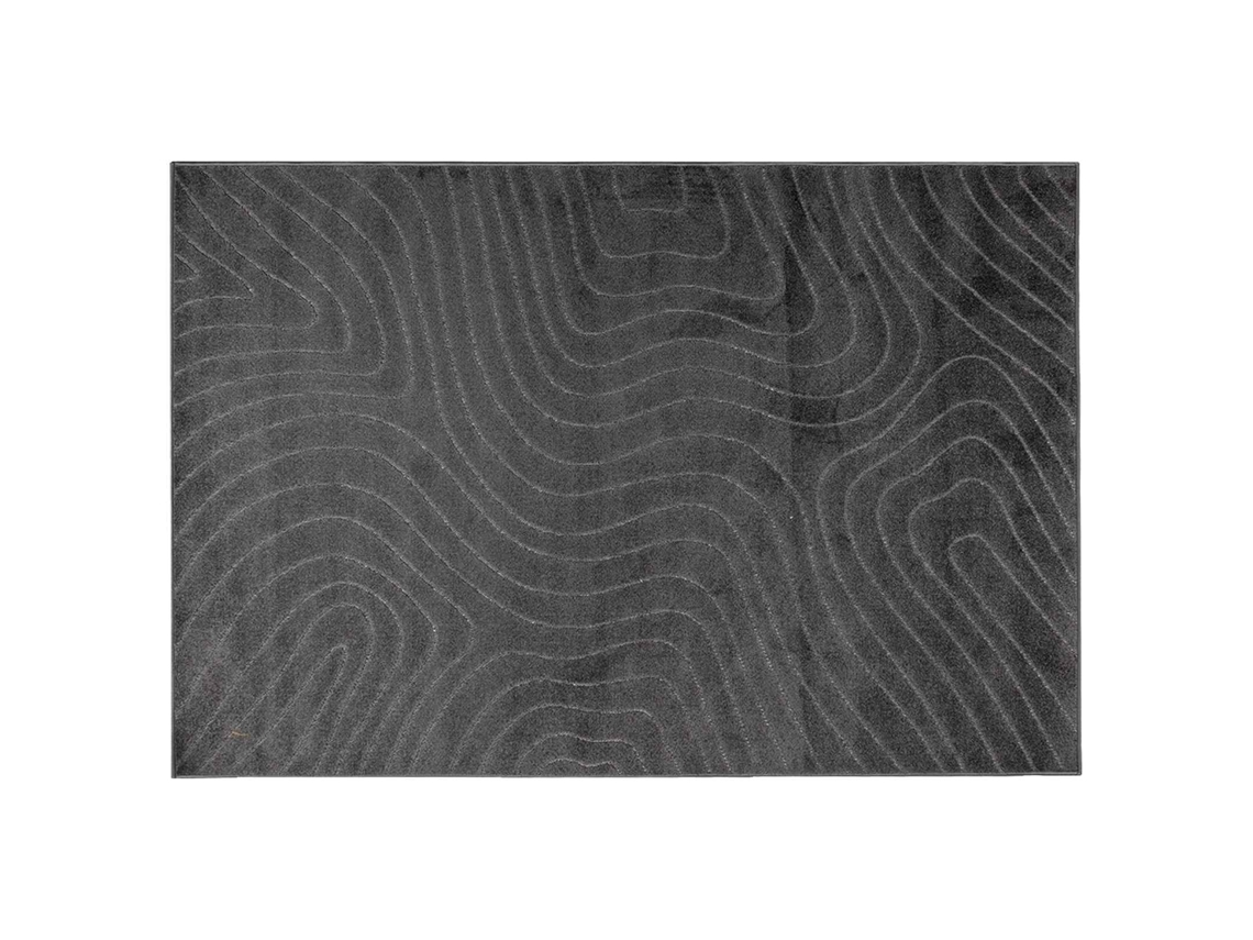 Conjunto 1 Tapete Moderno Vidaxl Antracite Poliéster (230 X 160 Cm)