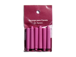 Recarga Universal Para Caneta De Aparo Rosa 6 Unidades