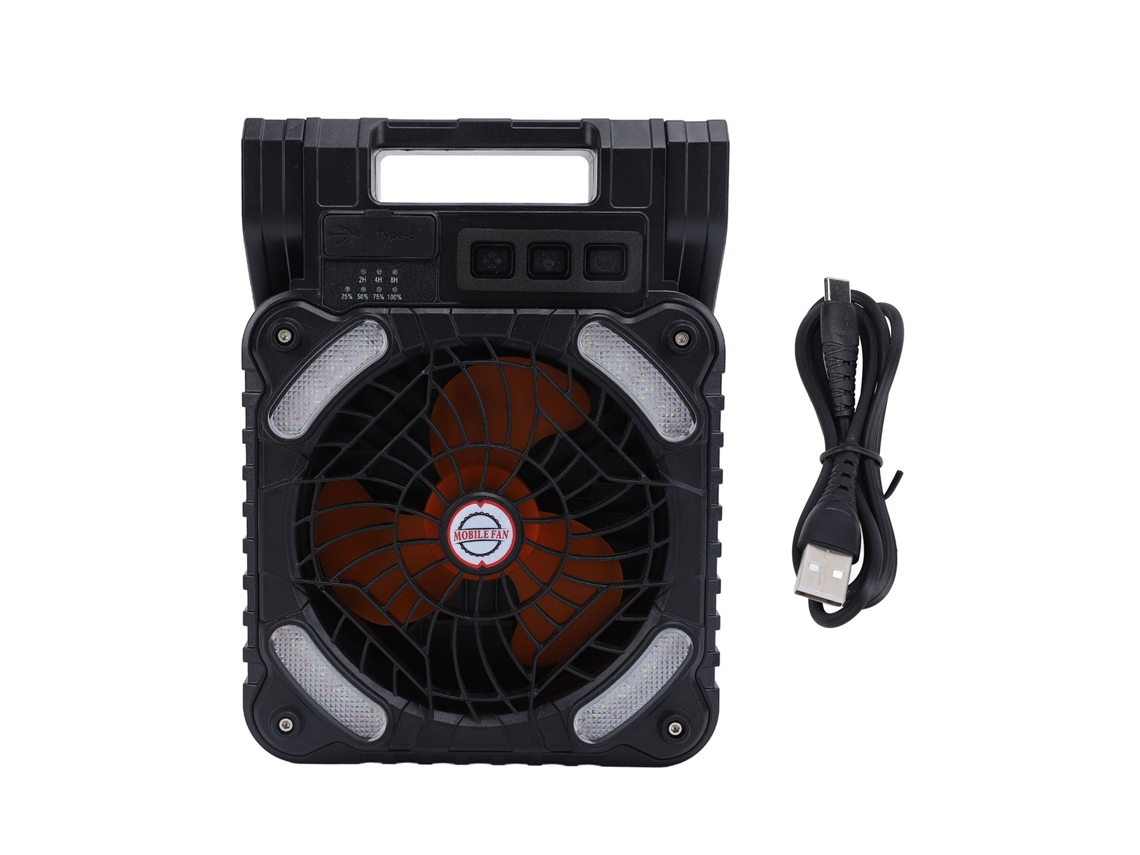 Ventilador portátil solar recarregável para camping, casa, carro e atividades ao ar livre LAXISCREED