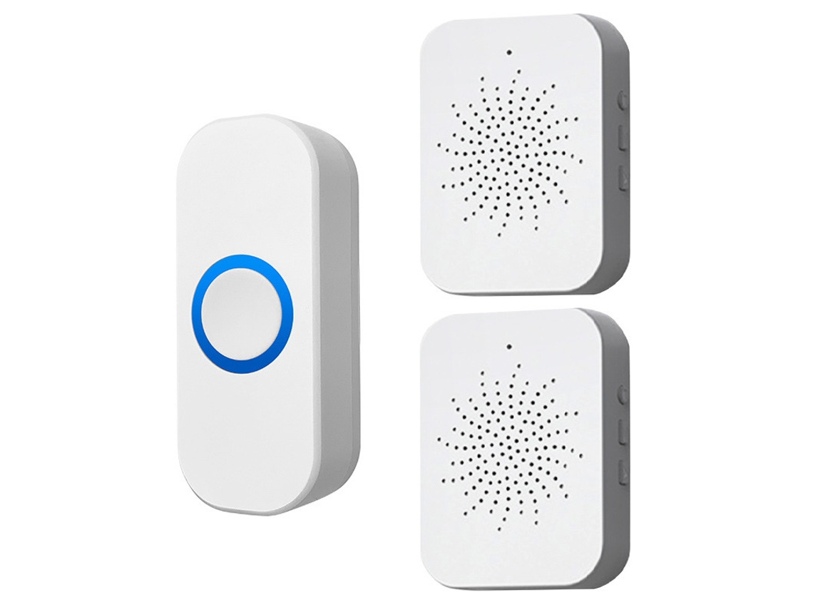 Campainha Sem Fio Para Casa, Campainha Eletrônica Com 2 Ding Dongs, Branca SUNNY SPACES