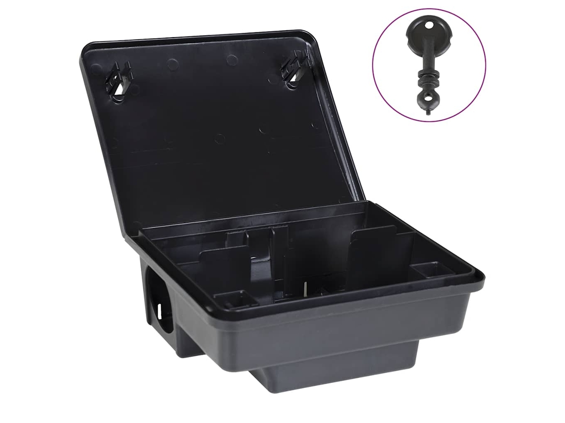 Vidaxl Armadilhas Para Ratos 6 Pcs Preto 23x19x9,5 Cm