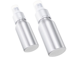 Frasco spray recarregável, 2 unidades, em alumínio estampado, 30ml e 50ml