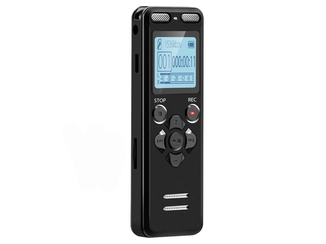 Lurelia Gravador De Voz Digital 8gb Com Usb Recarregável, Ativação Por Voz, Redução De Ruído Para Reuniões, Palestras - Preto