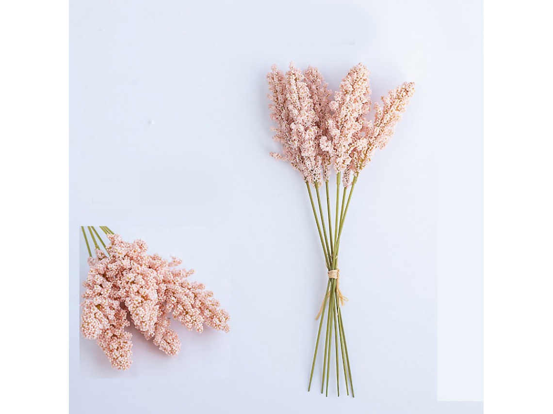 Laxiscreed Buquê De Lavanda Artificial Rosa Claro - Perfume Natural Para Decoração