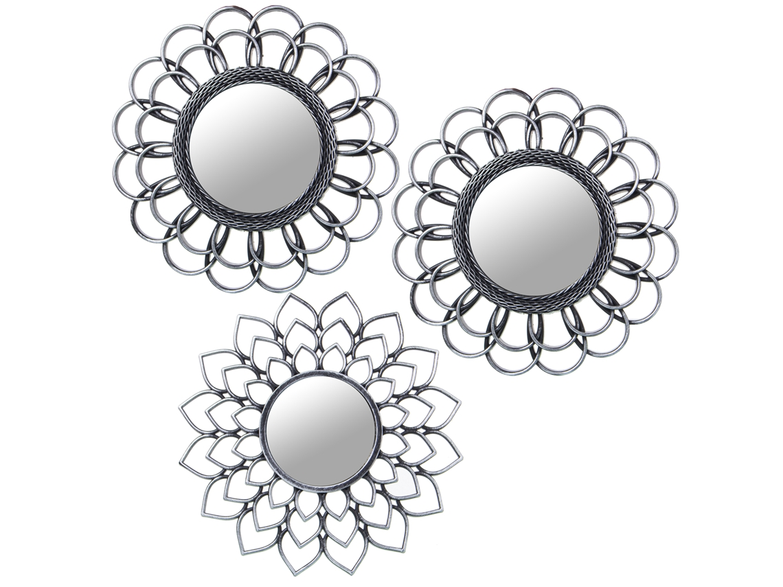 Set 3 Apliques DRW Melamina e Espelho (25cm)