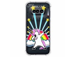 Capa Tumundosmartphone Transparente De Silicone À Prova De Choque Para Nothing Phone 4a 5g Com Estampa De Unicórnio