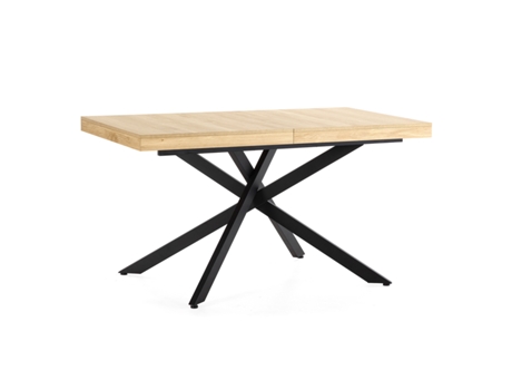 Mesa De Jantar Extensível Palermo Cor Carvalho, 140 180 Cm Vs Venta Estoque