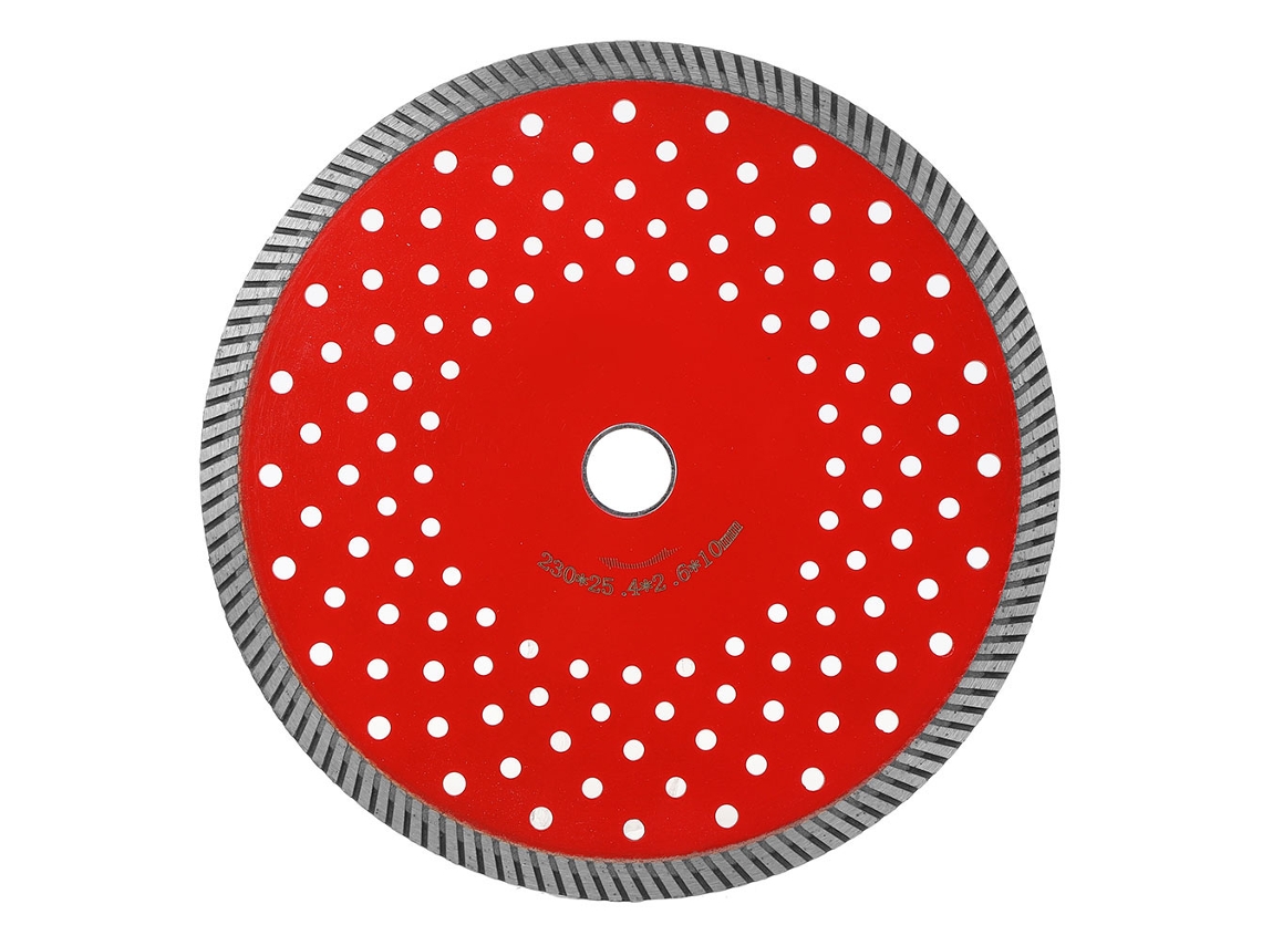 Disco de corte diamantado para serra circular, roda multifuncional vermelha para concreto, granito e mármore, 230 mm