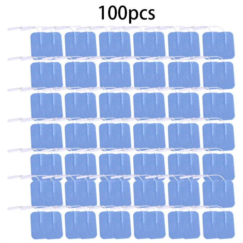 50/100 Unidades De Eletrodos Para Estimulador Muscular Terapia Estimulação Por Pulso, Almofadas Adesivas Reposição Digitais ~06354
