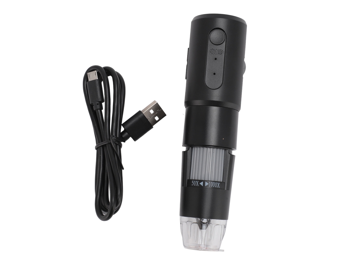 Microscópio Digital Sem Fio 50x-1000x Wifi Usb Câmera 8 Led 640x480p Portátil Fácil De Manipular
