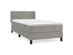 Box Spring Bed, Box Spring Beds Vidaxl Cinzeto Veludo (90 X 200 Cm)