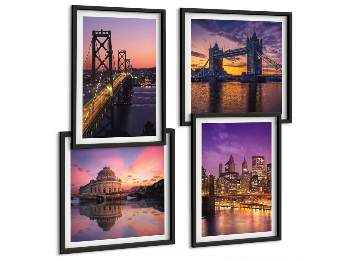Galeria De Pinturas Murais Estruturas, Tons, Minimalismo Moldura Branca Imagens Para Um Quarto Infantil Espelharte (conjunto De 4 Imagens)