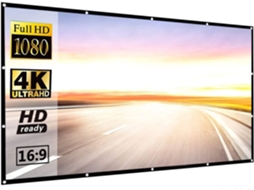 Tela de Projeção 150 Polegadas 16:9 Hd, Portátil | S/MARCA