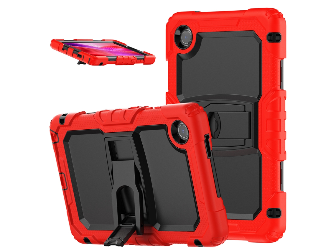 Capa Protetora Infantil Com Suporte Em Silicone K9 Para Tablet Lenovo Tab One De 8,7 Polegadas Vermelho Yunzii (modelo 2025)