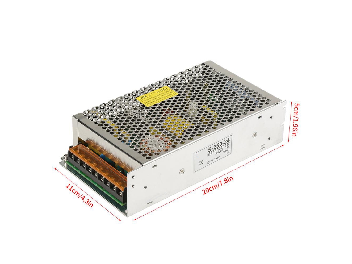 Fonte De Alimentação Dc Industrial S-250-24: 24v, 250w Para Segurança E Monitoramento