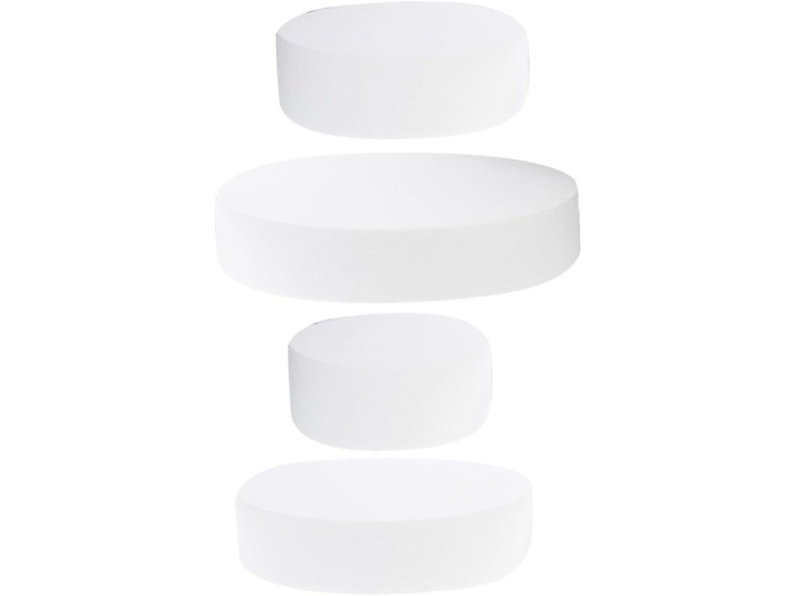 Conjunto De 4 Formas Redondas Reutilizáveis De Espuma Para Bolo