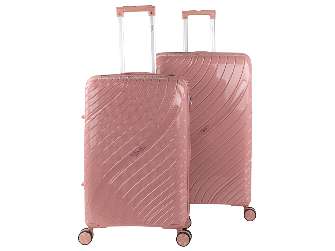 Pp ITACA Danube Rosa Hard Suitcase Set (48x75x30 Cm 94l)