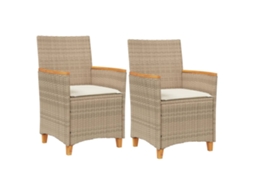 Garden Chair, Garden Chairs Vidaxl Bege Rattan / Vime (n/a)