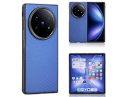 Capa Tkdaddy Para Vivo X Fold5 5g, Capa De Fibra De Carbono Com Textura À Prova De Choque Em Pu Pc, Azul