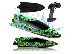 Barco Rc OVERMAX X surge Barco Telecomandado 35 Kmh Led 2 Baterias Alcance 100m Verde
