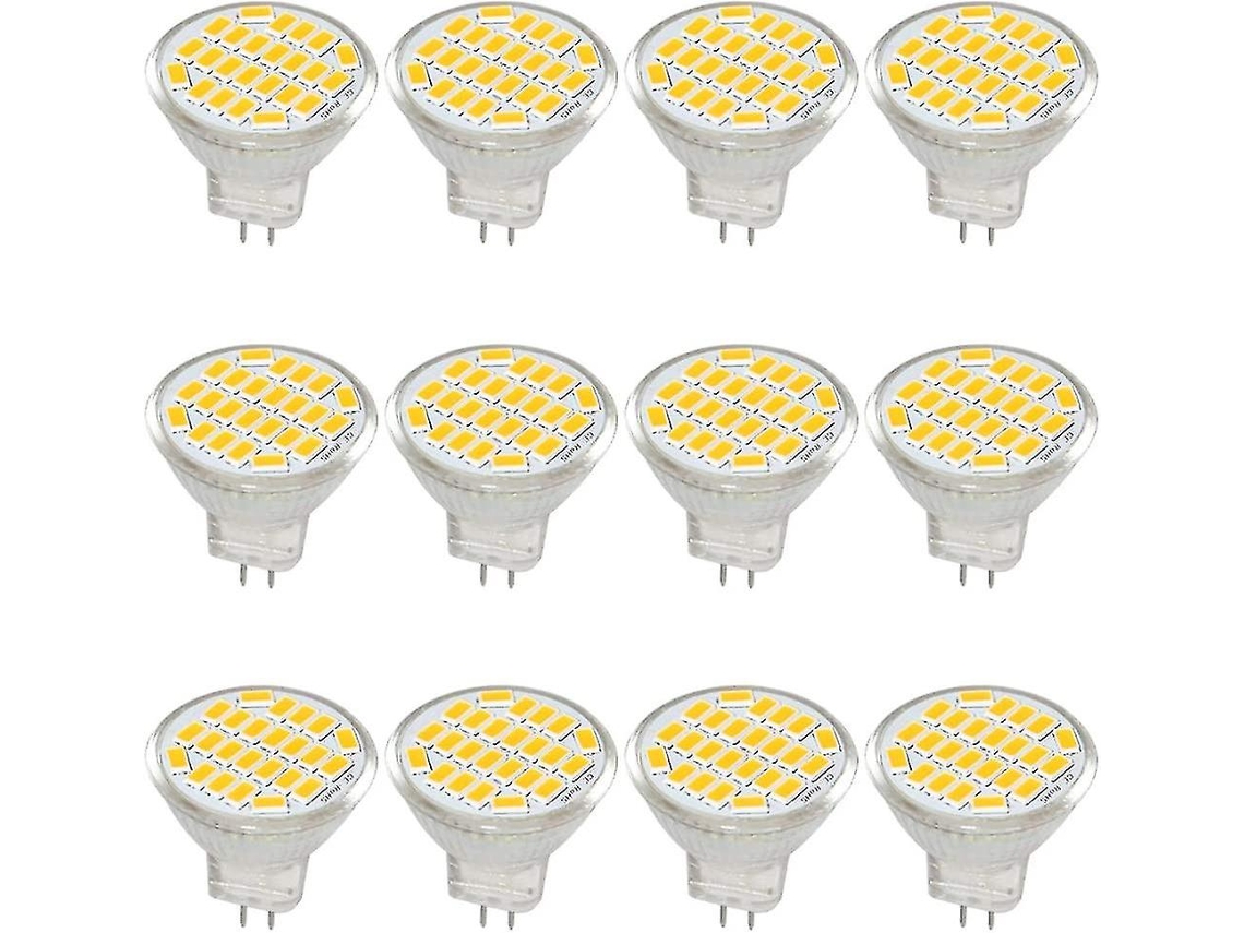 Lâmpada Led Mr11 Gu4 Dc/ac 10 30v 3w, 12v, 24v, Equivalente A Lâmpada Halógena De 30w Branco Quente 3000k Brilvibera