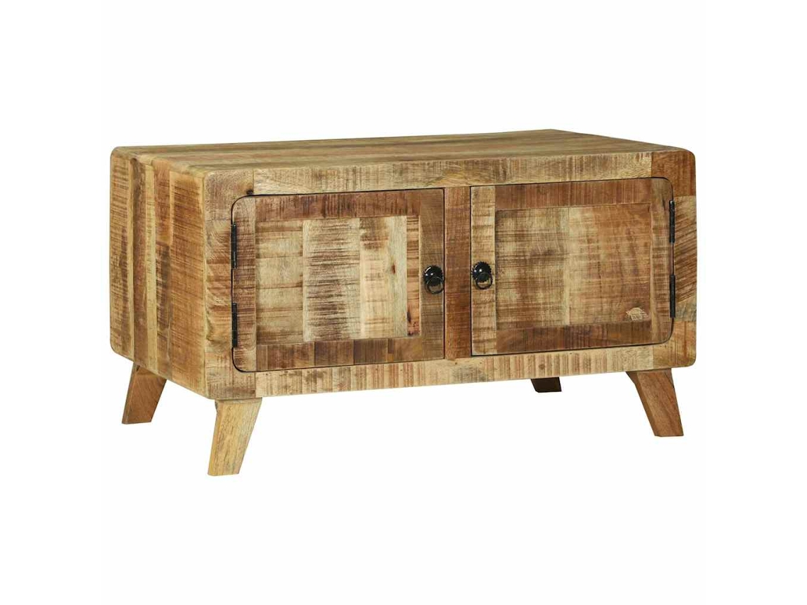Vidaxl Mesa De Centro Castanho 80 X 54 X 45 Cm Madeira De Manga Maciça