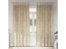 Vidaxl Cortinas De Veludo 2 Unid. Creme 260 X 140 Cm Veludo