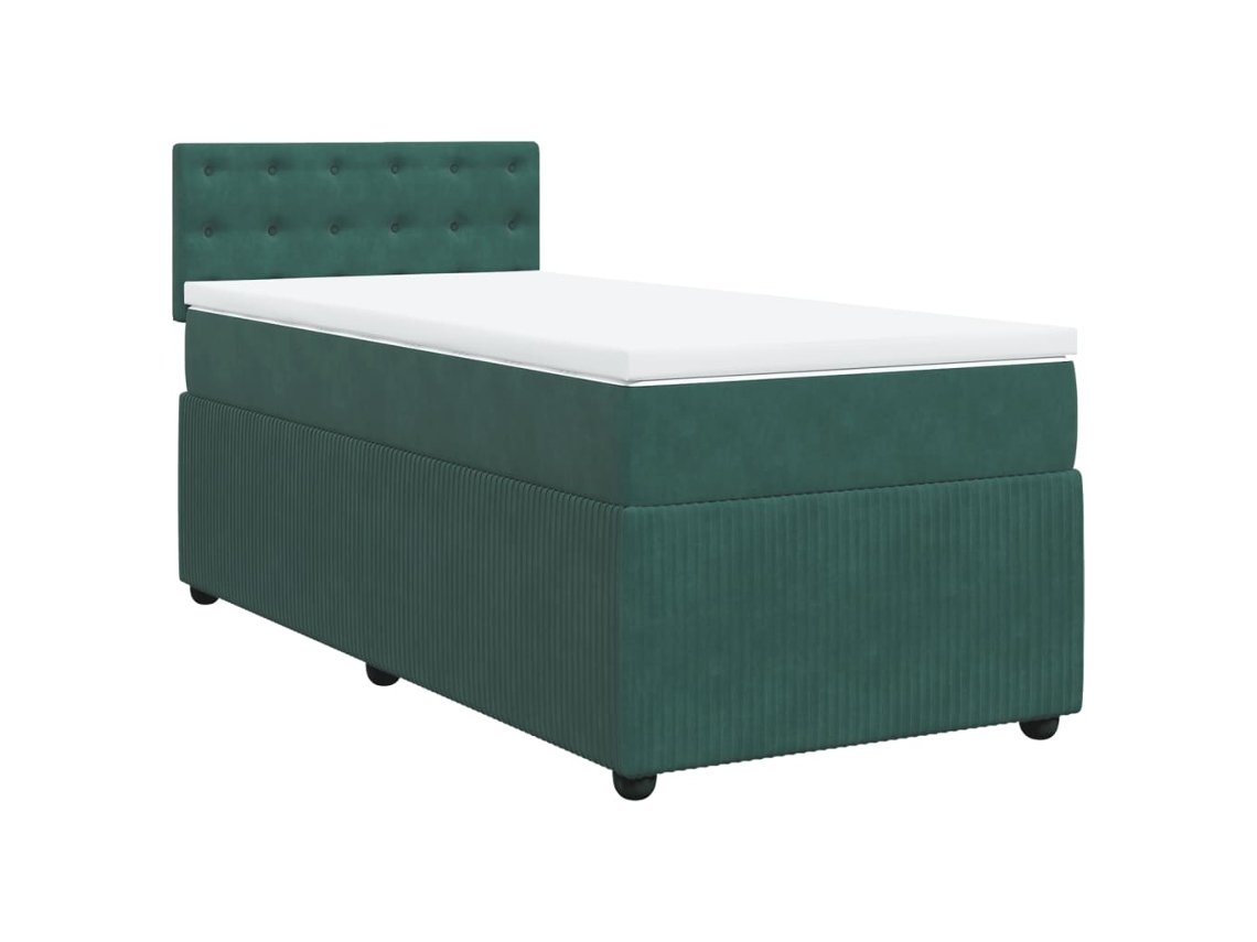 Box Spring Bed, Box Spring Beds Vidaxl Verde Veludo (100 X 200 Cm)