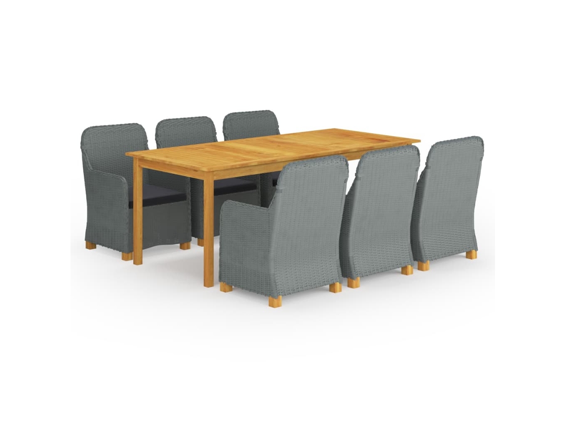 Dining Set, Dining Sets Vidaxl Cinzeto Madeira De Acácia (n/a)