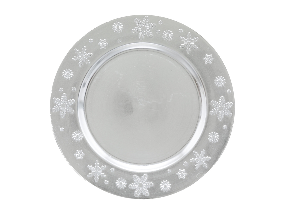 Placa de apresentação Colorama De Noël D33Cm Design de floco de neve prateado FEERIC LIGHTS & CHRISTMAS