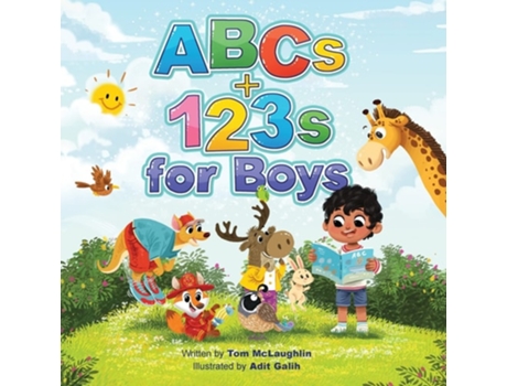 Livro ABCs and 123s for Boys A fun Alphabet book to get Boys Excited about Reading and Counting! Age 0-6. de Tom McLaughlin (Inglês)