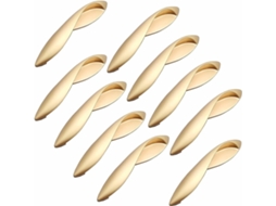 Conjunto De 10 Puxadores Para Armário Cozinha, Puxador De Porta Dourado Em Formato B 96mm, Puxadores De Liga Zinco Para