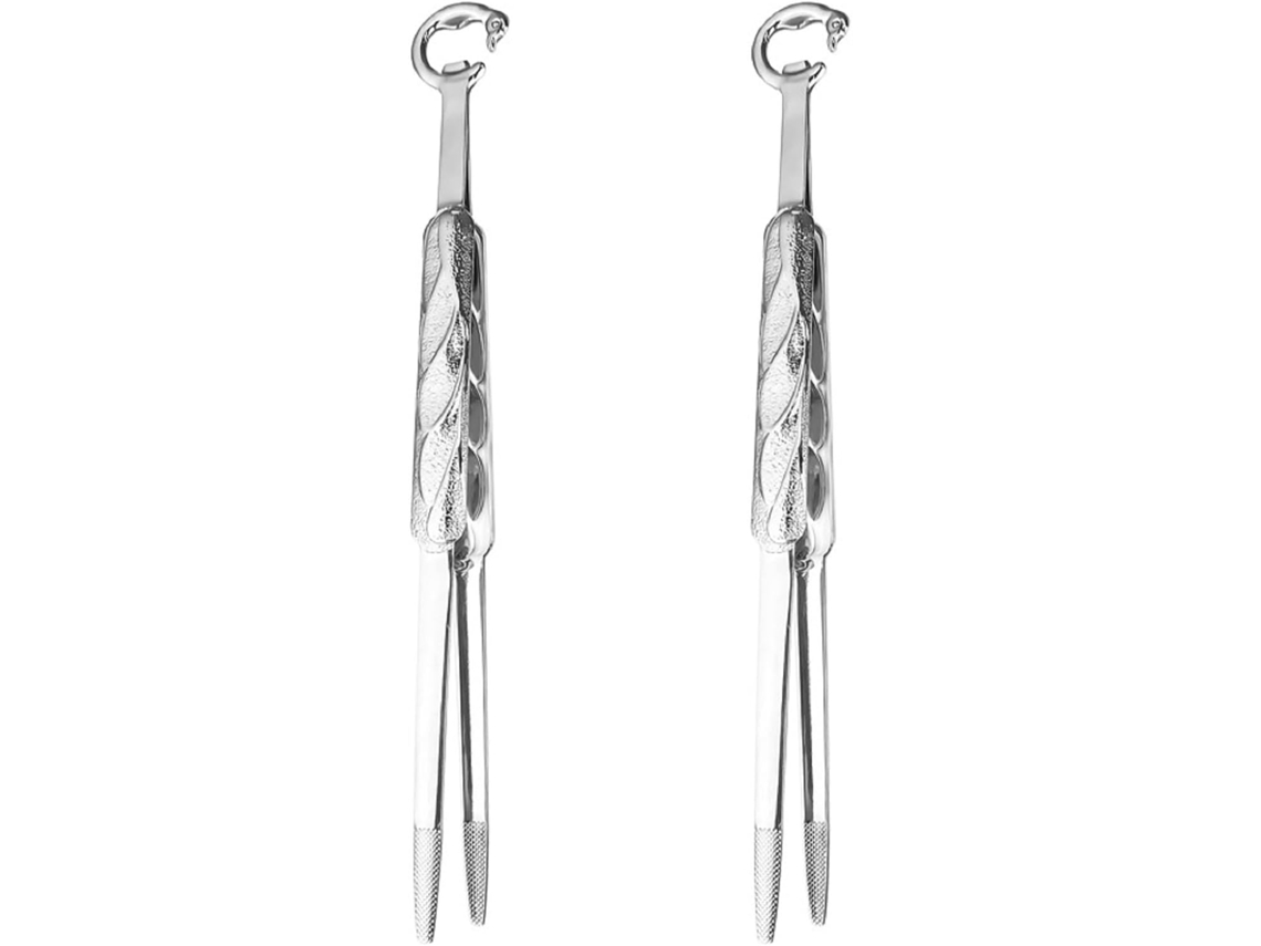 Conjunto De 2 Pinças Cozinha Em Aço Inoxidável, Pinças Para Churrasco Em Aço Inoxidável, Design Criativo De Cisne Com