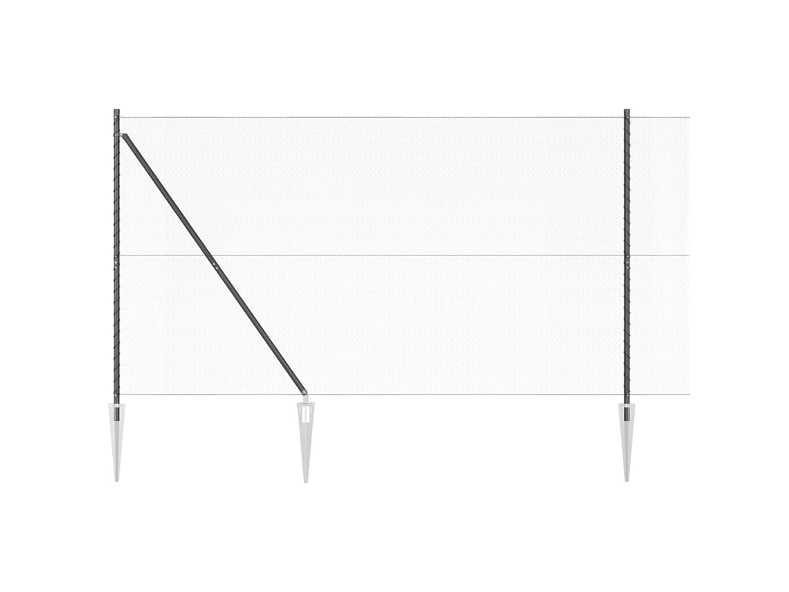 Vidaxl Cerca Hexagonal Com Poste 25 X 1,6 M Aço Revestido De Pvc Malha