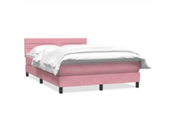 Cama com Molas/colchão 160x220 Cm Veludo Rosa MAISON EXCLUSIVE