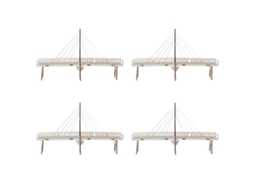 Kit de Ponte de Madeira LAXISCREED Diy 4 Conjuntos