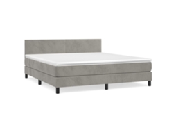 Box Spring Bed, Box Spring Beds Vidaxl Cinzeto Veludo (180 X 200 Cm)