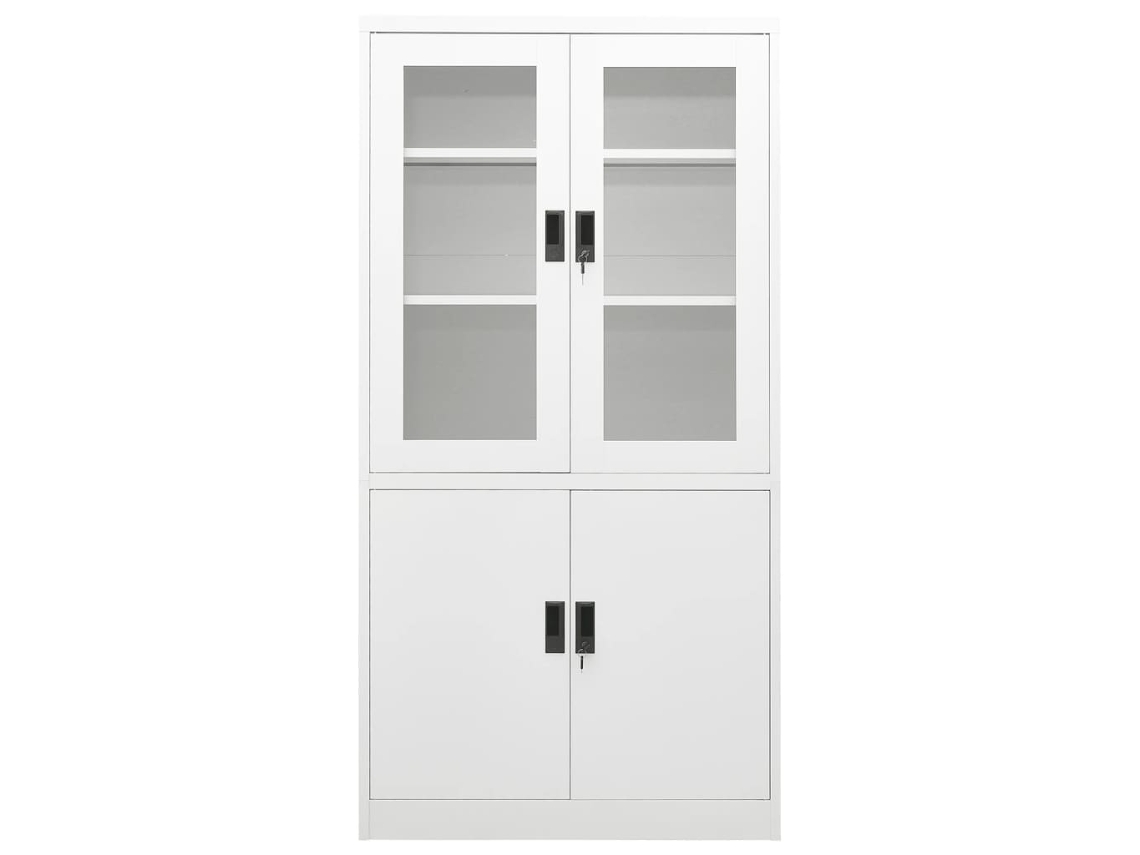 Armário de Escritório 90x40x180 Cm Aço Branco MAISON EXCLUSIVE