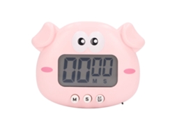 Timer Digital Cartoon LAXISCREED Cozinha Rosa Porco