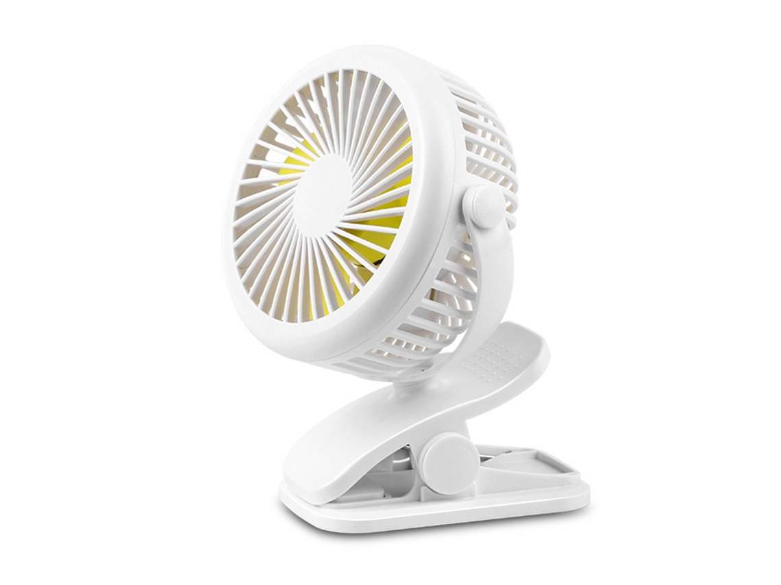 Ventoinha VOINEE Portátil USB Clip-On (3 Velocidades - Branco)