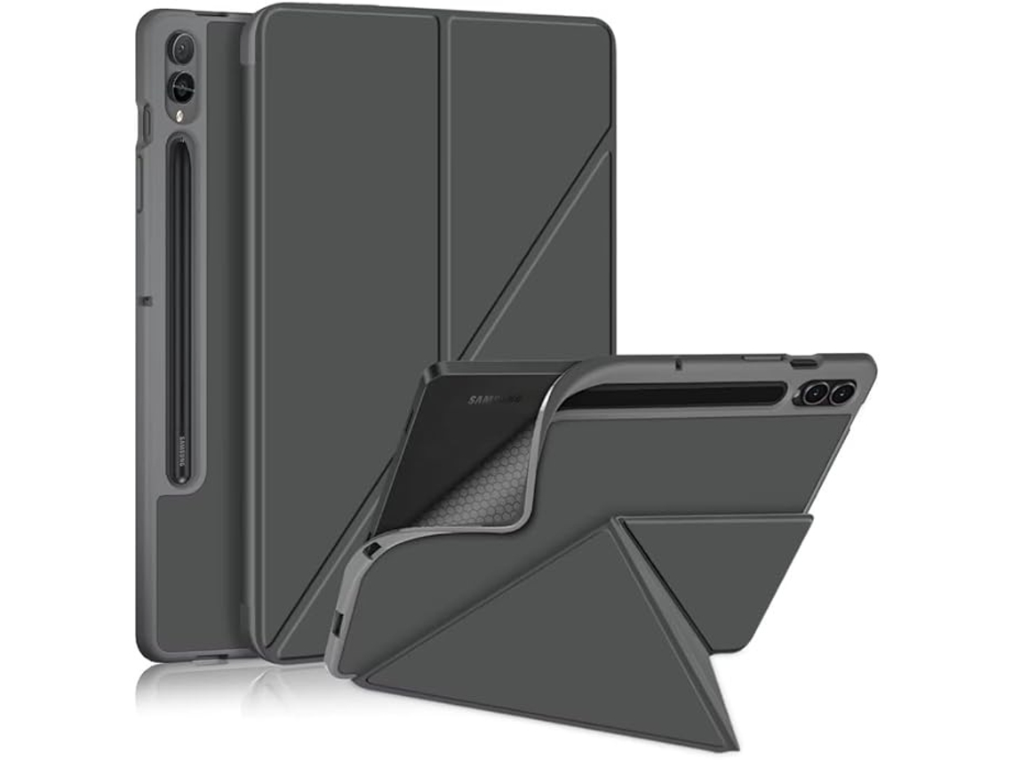 Capa Magnética Para Samsung Galaxy Tab S9/s9 Plus 12 4 Polegadas X810 X816b X818u, Couro Pu, Cinzento