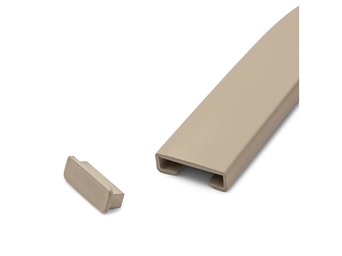 Tampa De Extremidade Quest Para Corrimão Pvc 40x8 Mm, Bege