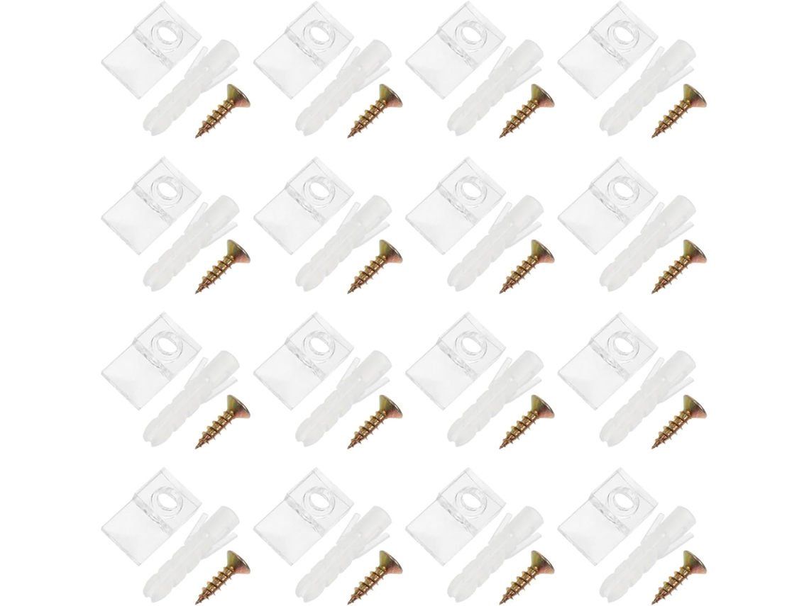 Conjunto De Clipes Suporte Para Espelhos Vaguelly, Design Simples, Cor Aleatória, Vários Estilos, 20 Parafusos De