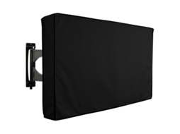 Suporte de TV externo para pátio e jardim, à prova d'água e durável, preto (36 e 38 polegadas)